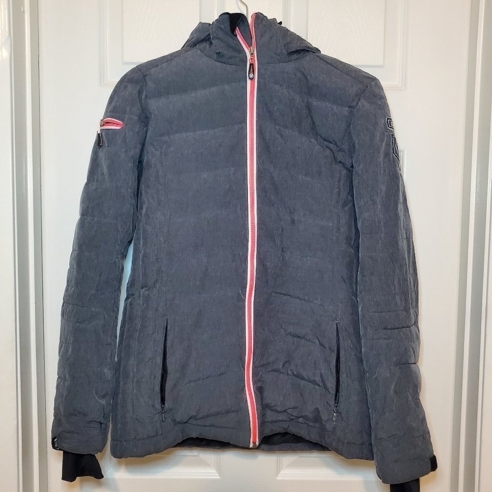KILLTEC Level 5 Gray Ski Jacket with Detachable Hood Sz 8